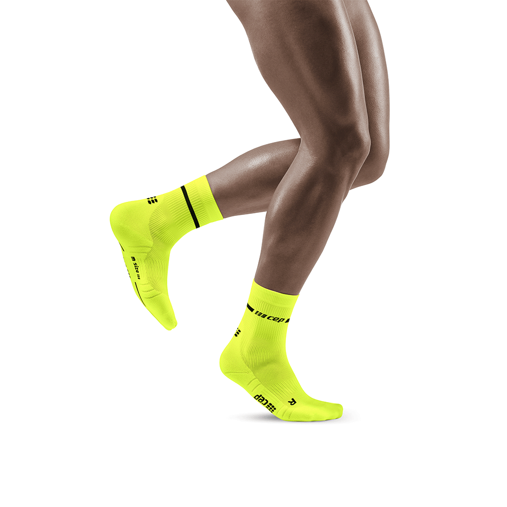 CEP M/W neon mid-cut socks : neon yellow