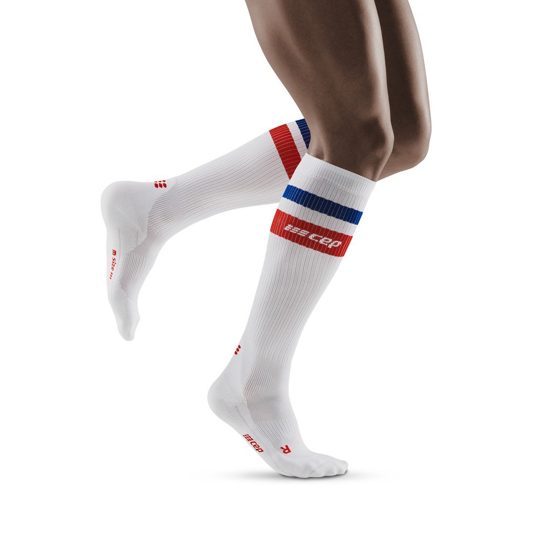 CEP M/W 80s socks : white/red&blue