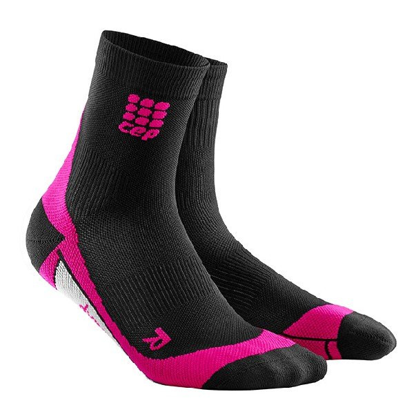 CEP W Dynamic Short Socks : Black/Pink