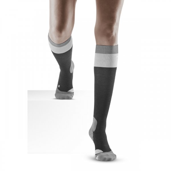 CEP M/W Hiking Light Merino Knee Socks : Stone Grey/Grey